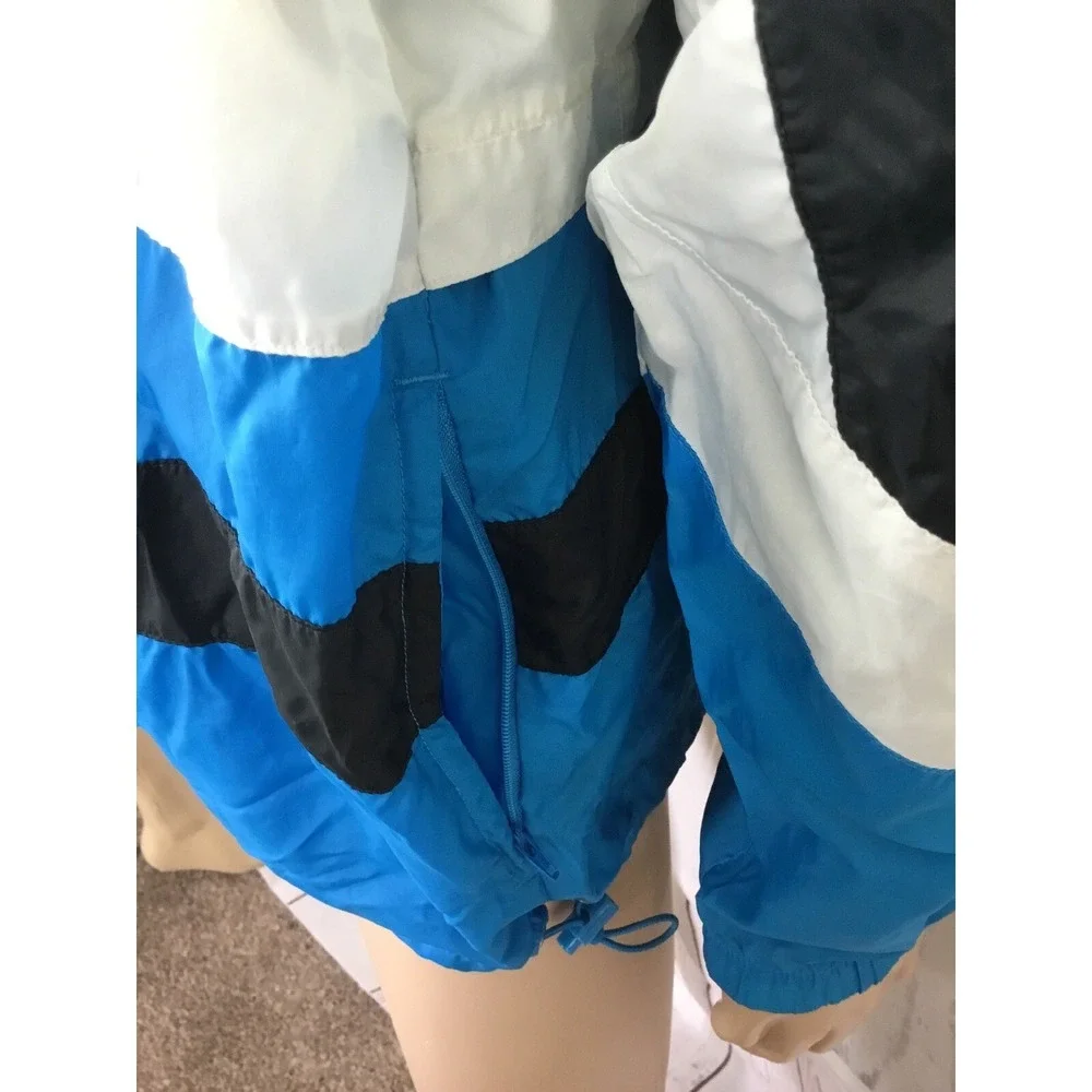 Vintage Nike Jacket Men L Hooded Windbreaker Retro 90s Spell Out Swoosh Anorak